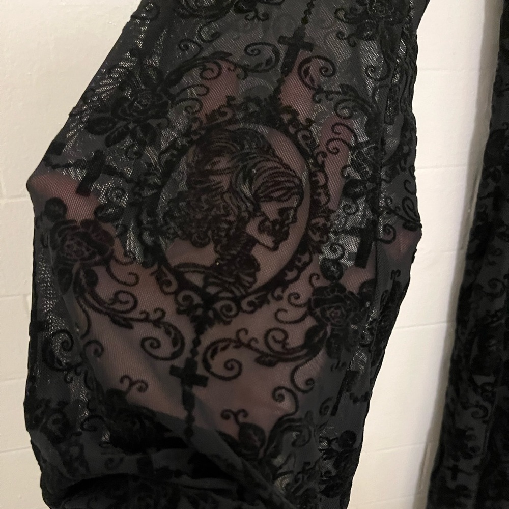 Velvet burnout flare pants